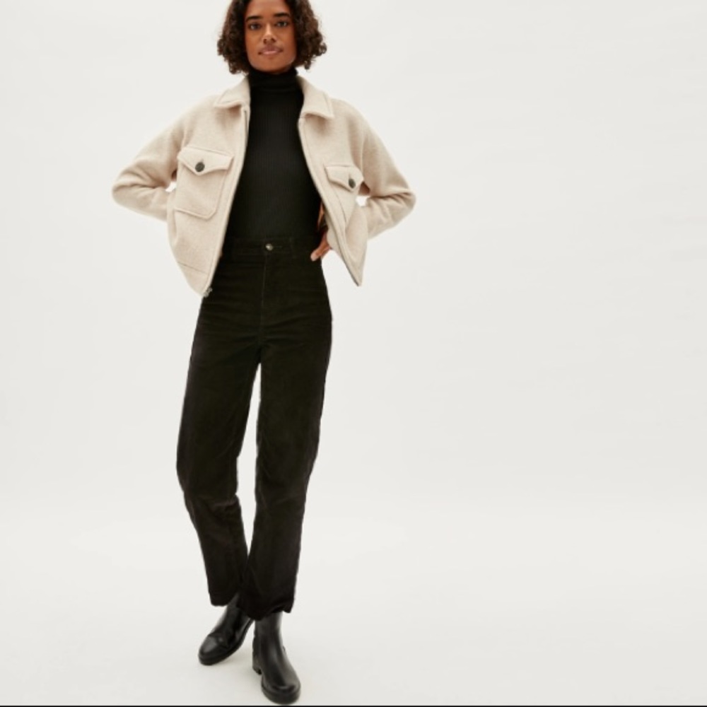 Everlane The Corduroy Wide-Leg Pant (Black) Size 4